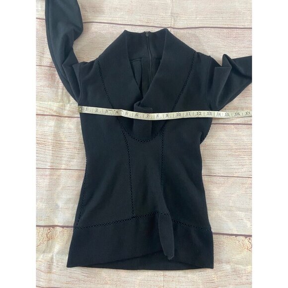 Dolce & Gabbana Women's Black Mock Neck Long Sleeve Sweater - 40 (Small) - Picture 5 of 11